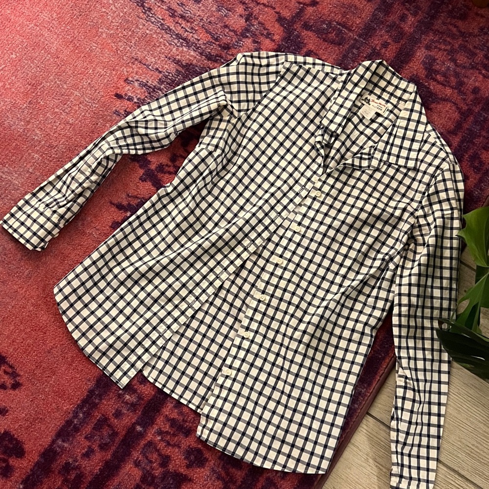 Classic Thomas Mason for J.Crew Checkered Button-Up Shirt - Size 6